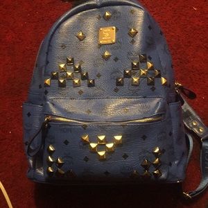 New blue mcm bag